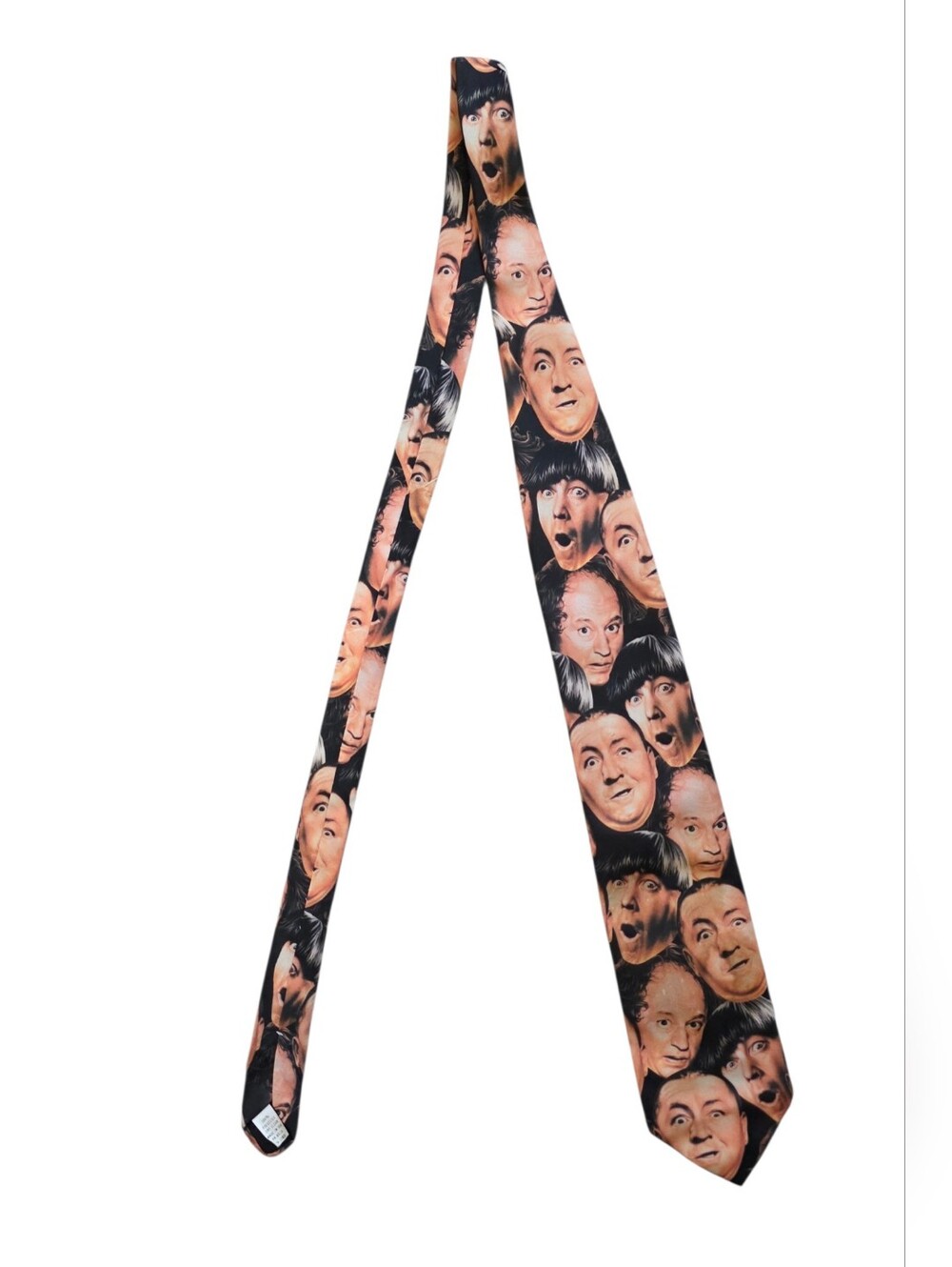Vintage 1997 The Three Stooges Faces Collage Walnut Ridge Necktie